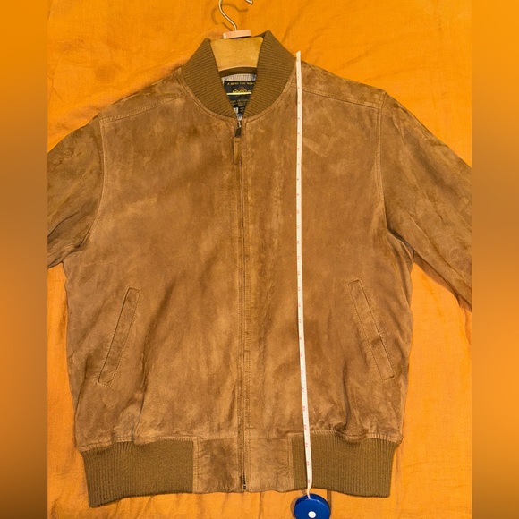 Golden Bear Tobacco Goat Suede Bomber - Picture 11 of 12